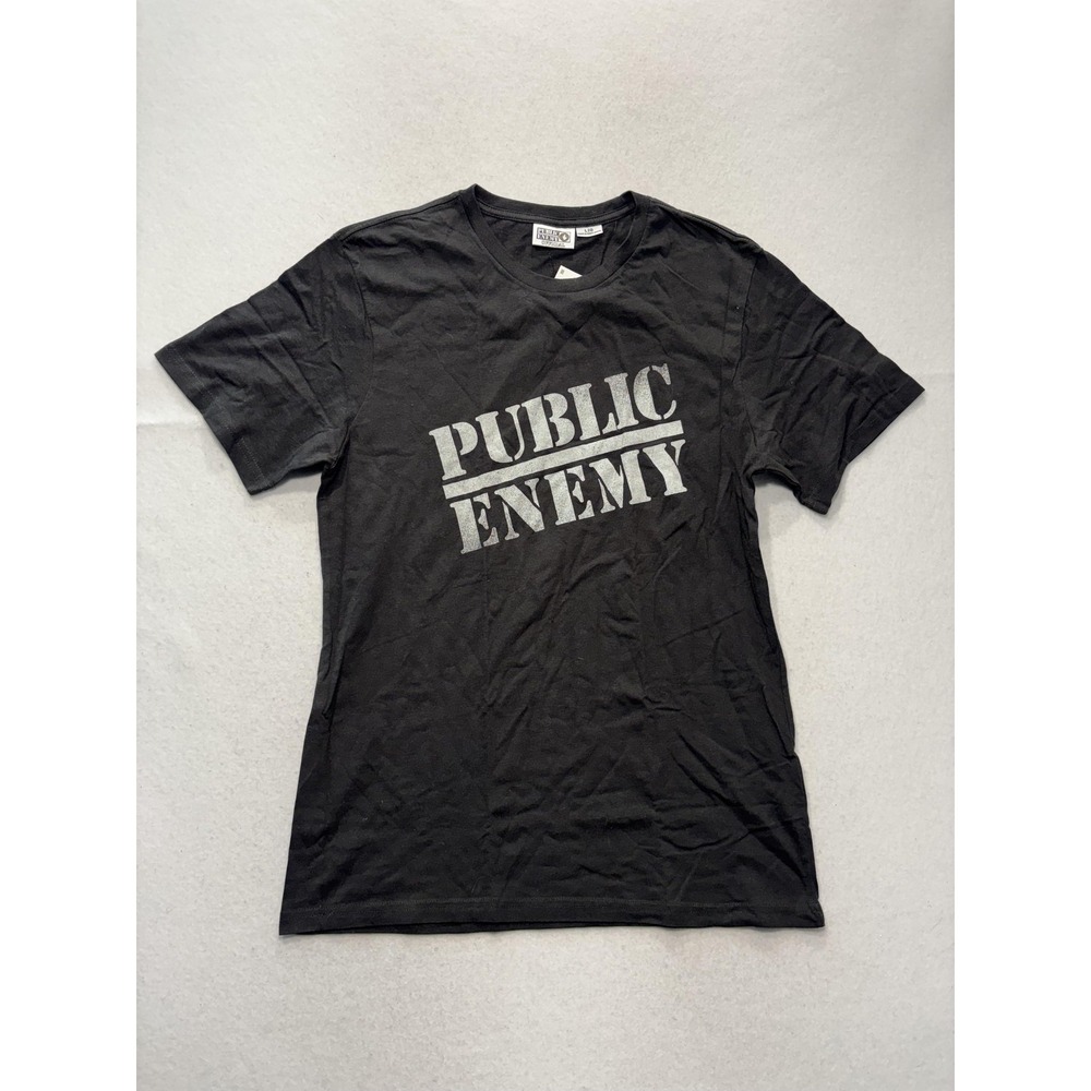 Public Enemy Cotton On Shirt Mens Large Black Logo Graphic Band Tee Tbar Collab